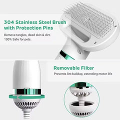 2 in 1 Pet Hair Dryer Grooming Blower Comb Portable Device