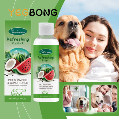 2 in 1 Hypoallergenic Dog Cat Shampoo Conditioner 100ml