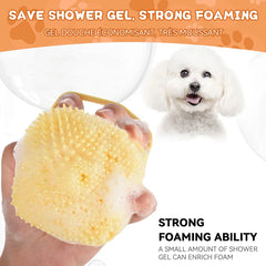 Dog Bathing Brush Shampoo Dispenser Silicone Massage Grooming Tool Pet