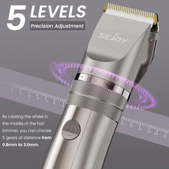 Cordless Pet Hair Clipper Kit Quiet Powerful Grooming Rechargeable Trimmer