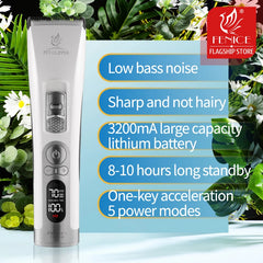 Fenice Cordless Rechargeable Pet Hair Clipper Grooming Trimmer Machine Set