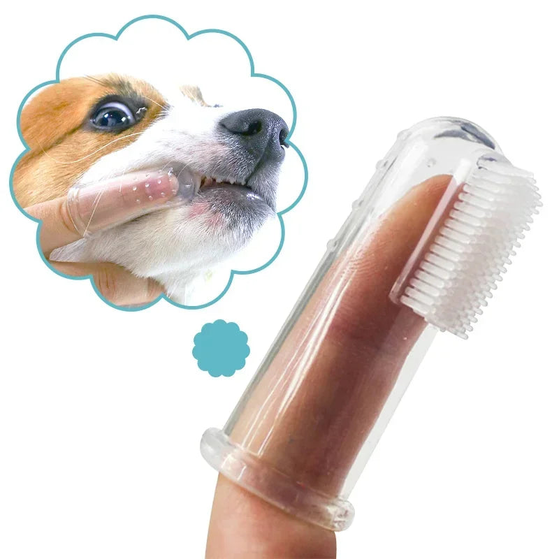 Super Soft Finger Toothbrush Pet Dog Cat Dental Cleaning Tool