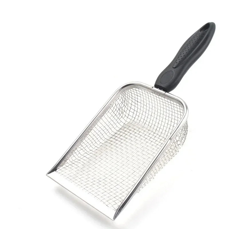 Long Handle Stainless Steel Cat Litter Shovel Waste Scoop Tool