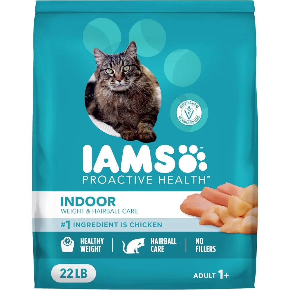 Indoor Weight Hairball Care Dry Cat Food Real Chicken Recipe