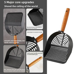Stainless Steel Long Handle Cat Litter Scoop Waste Shovel Tool