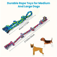 Durable Knot Dog Chew Toy Tug of War Interactive Medium Large