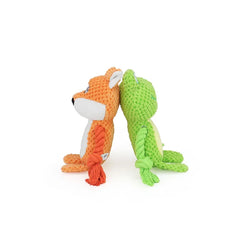 Cute Animal Rope Plush Dog Toy Squeaky Chew Puppy Knot