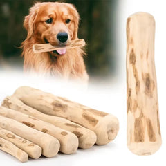 Natural Coffee Wood Dog Chew Stick Long Lasting Puppy Molar Toy