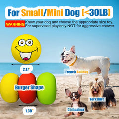 Rubber Squeaky Dog Ball Chew Fetch Puppy Interactive Play Toy