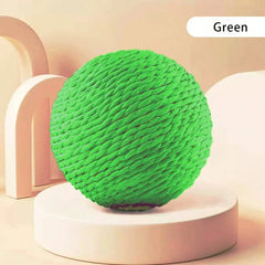 Interactive Sisal Cat Scratching Ball Toy Teeth Cleaning Sounding