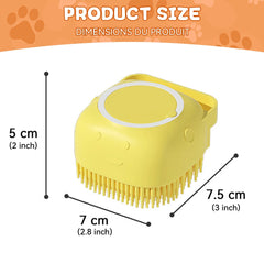 Dog Bathing Brush Shampoo Dispenser Silicone Massage Grooming Tool Pet
