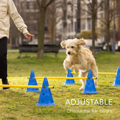 Dog Agility Training Obstacle Set Jump Bars Pet Exercise Kit
