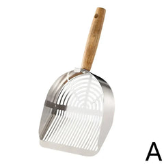 Stainless Steel Long Handle Cat Litter Scoop Waste Shovel Tool