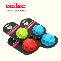 Caitec Squeaky Bouncing Dog Ball Durable Floatable Springy Toy