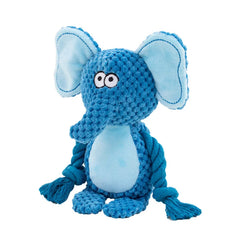 Cute Animal Rope Plush Dog Toy Squeaky Chew Puppy Knot