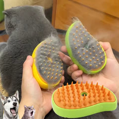 3 in 1 Electric Steam Spray Pet Grooming Massage Brush Comb