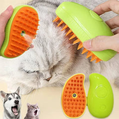3 in 1 Electric Steam Spray Pet Grooming Massage Brush Comb