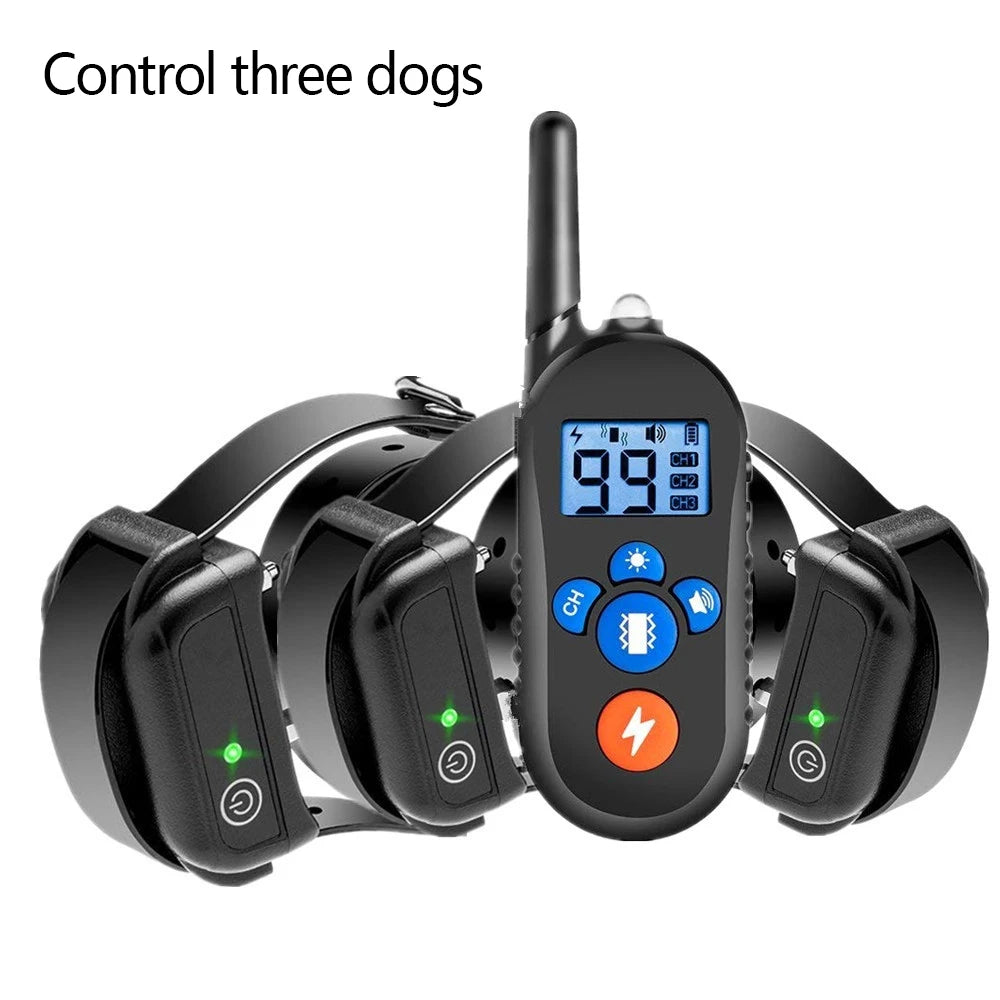800m Remote Electric Dog Training Collar Shock Vibration Waterproof Device
