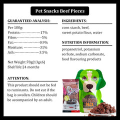 Dog Beef Chewy Training Snacks for Puppies and Adult Dogs