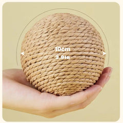 Interactive Sisal Cat Scratching Ball Toy Teeth Cleaning Sounding