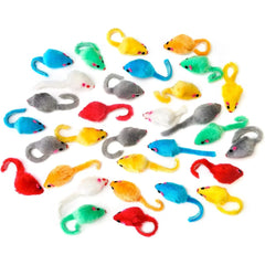 Interactive Cat Toys Feather Mouse Rabbit Fur Kitten Play Set