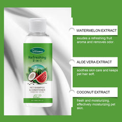 2 in 1 Hypoallergenic Dog Cat Shampoo Conditioner 100ml