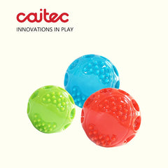 Caitec Squeaky Bouncing Dog Ball Durable Floatable Springy Toy