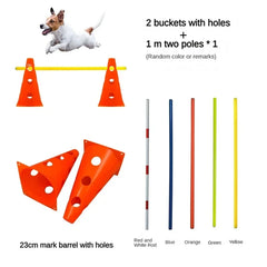 Dog Agility Training Obstacle Set Jump Bars Pet Exercise Kit