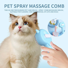 2 in 1 Pressurized Pet Grooming Brush Electric Deshedding Spray Comb