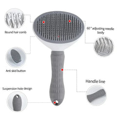 Self Cleaning Pet Hair Remover Brush Dog Cat Grooming Comb
